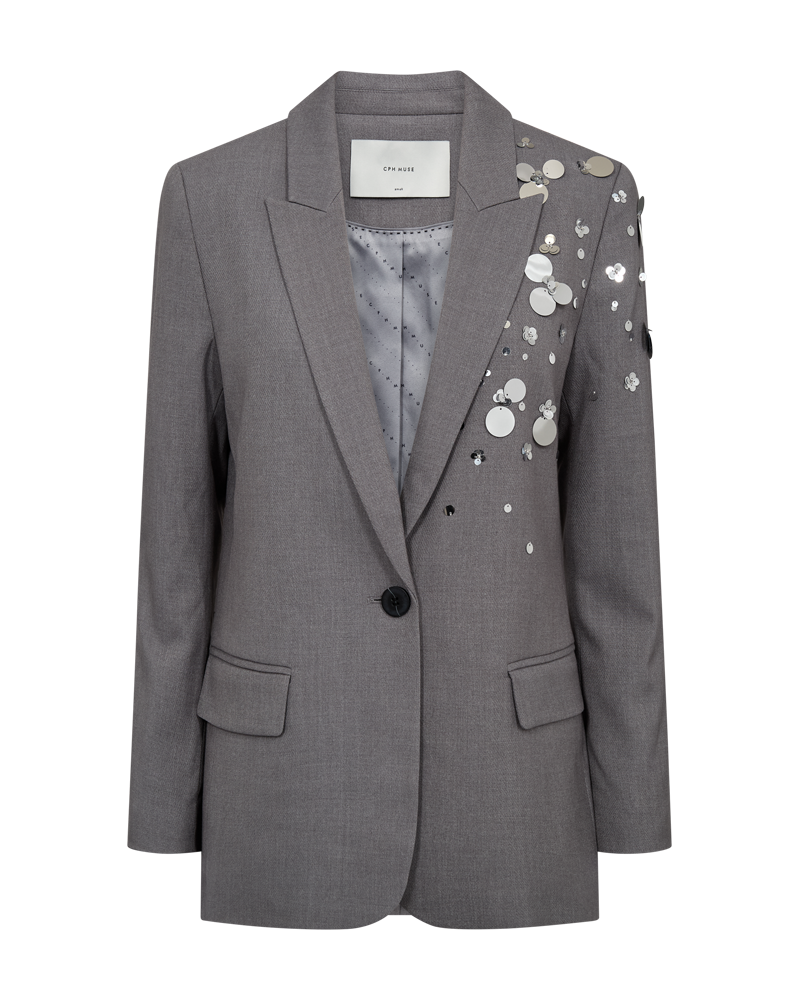 CMTailor - Blazer met pailletten en kralen in grijs