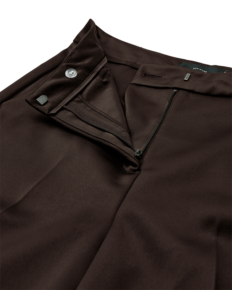 CMShine - broek met hoge taille in bruin