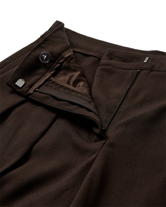 CMTAILOR - HIGH-WAISTED PANTS IN BROWN