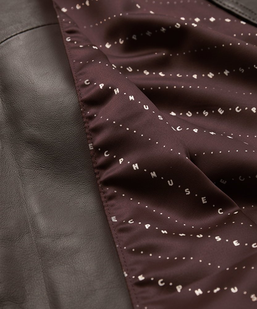 CMROYAL - OVERSIZED LEATHER JACKET IN BROWN