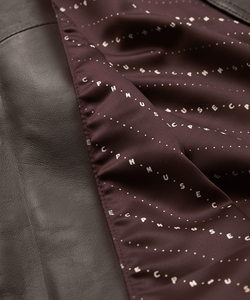 CMROYAL - OVERSIZED LEATHER JACKET IN BROWN