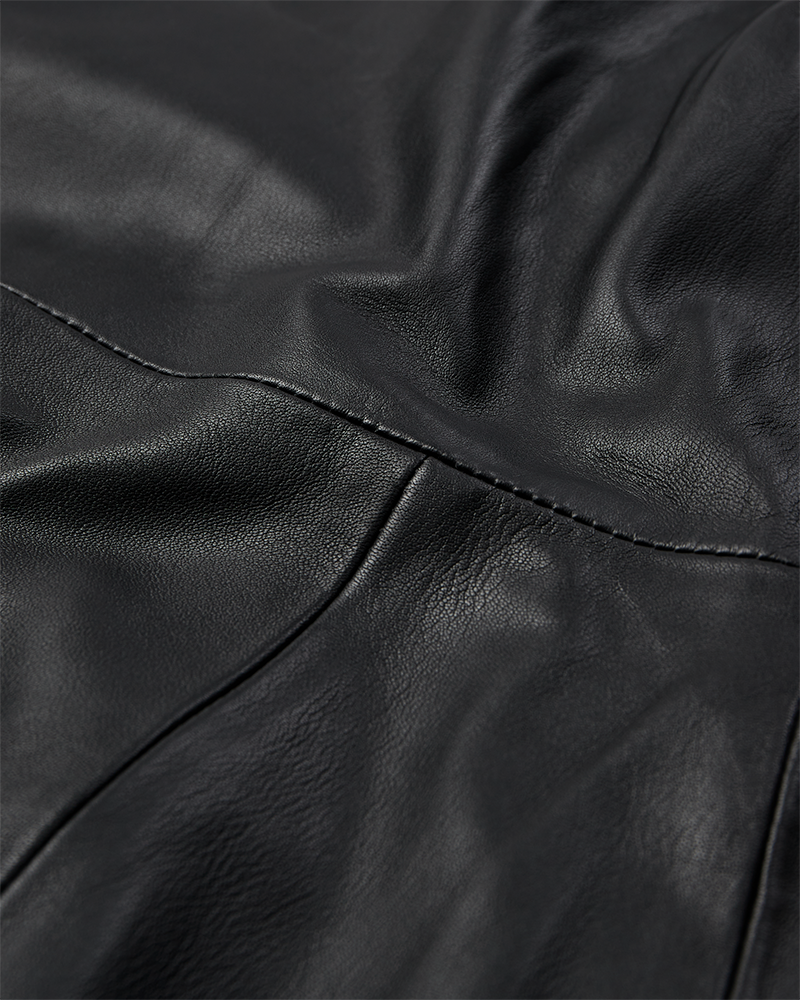 CMBARON - LEATHER DRESS IN BLACK