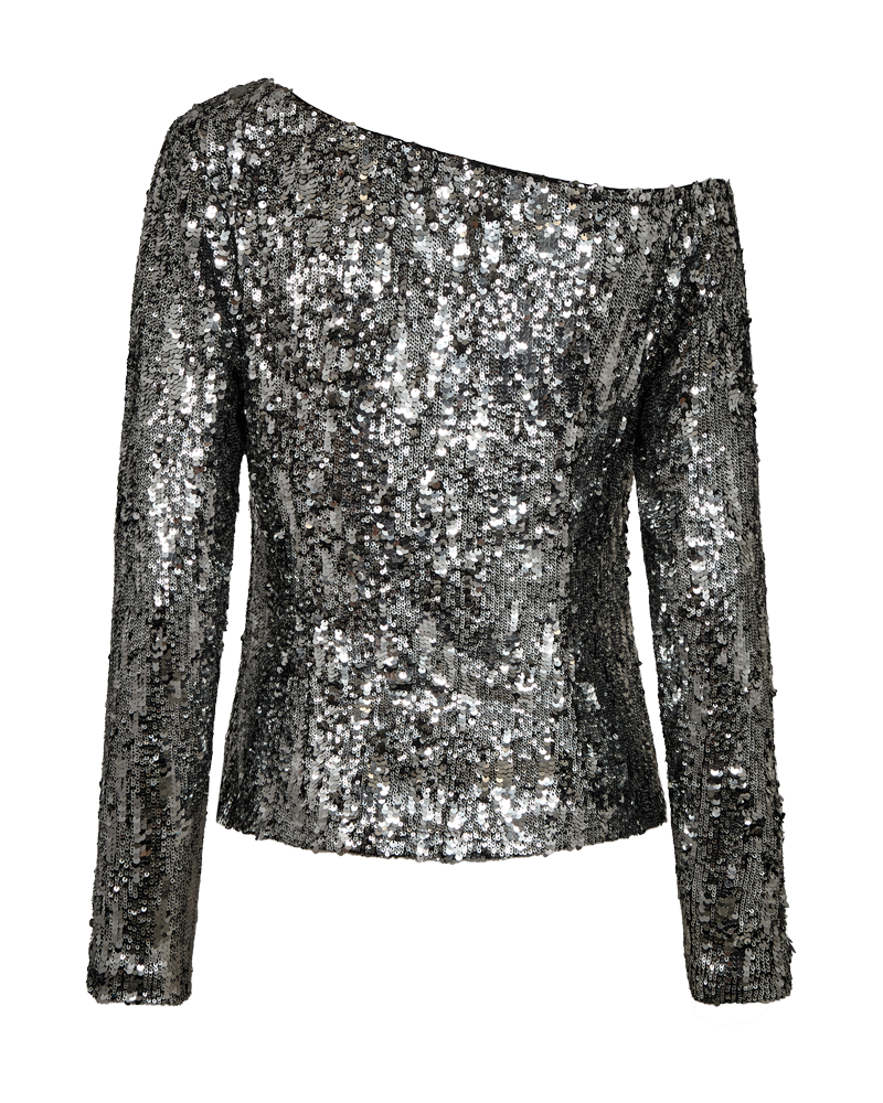 CMSEQUINCE - BLOUSE WITH SEQUINS IN GREY