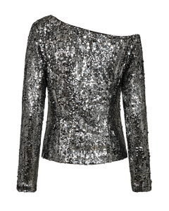 CMSEQUINCE - BLOUSE WITH SEQUINS IN GREY