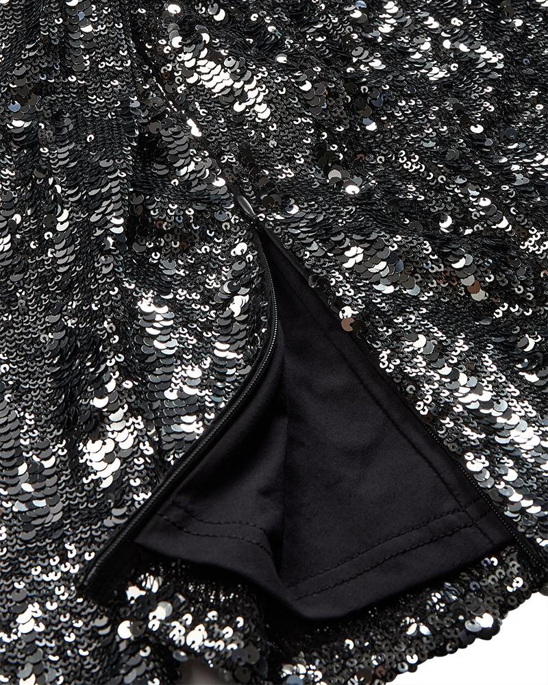 CMSEQUINCE - BLOUSE WITH SEQUINS IN GREY