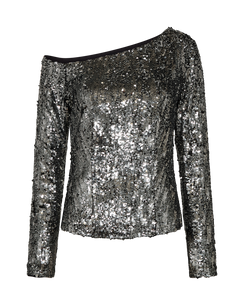 CMSEQUINCE - BLOUSE WITH SEQUINS IN GREY