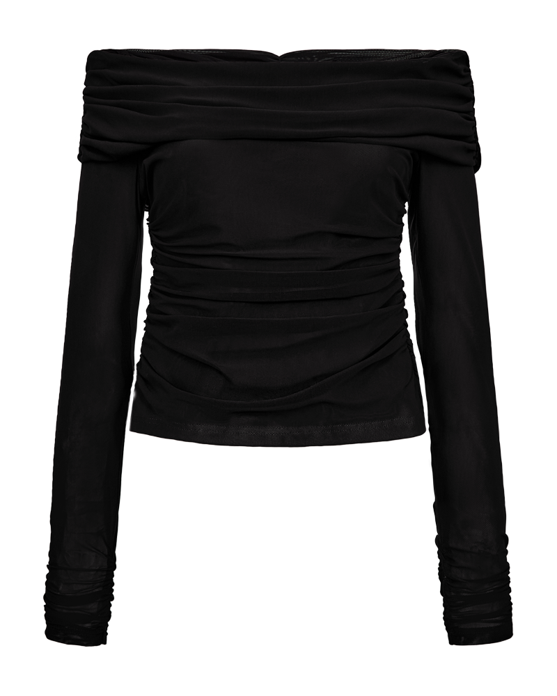 CMMEJSE - OFF-SHOULDER BLOUSE IN BLACK