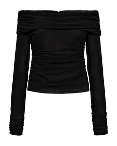 CMMEJSE - OFF-SHOULDER BLOUSE IN BLACK