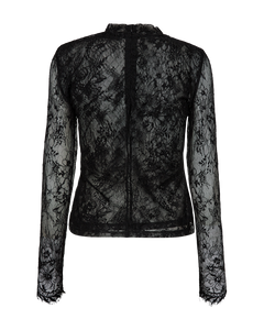 Cmlea - blouse met kant in zwart