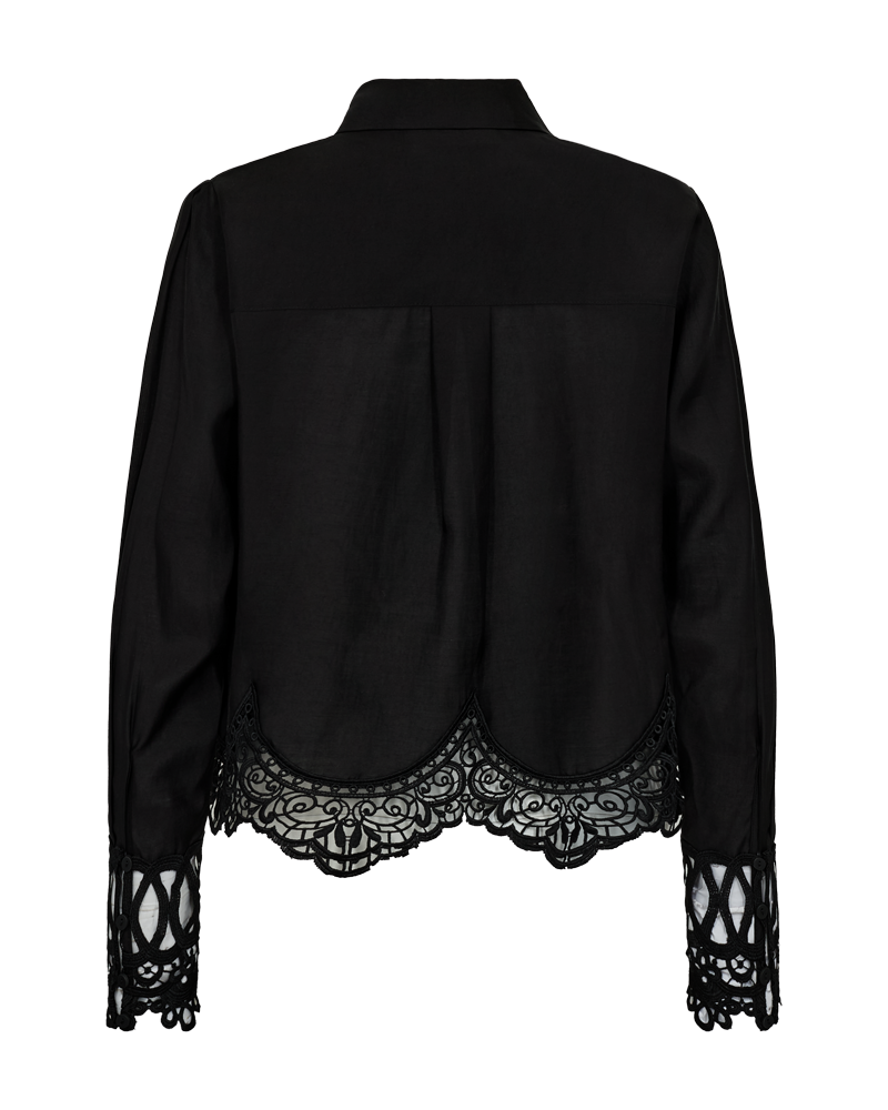 Cmmolly - shirt met kanten trim in zwart