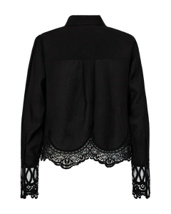 Cmmolly - shirt met kanten trim in zwart