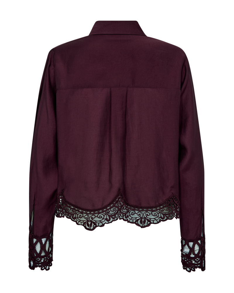 Cmmolly - shirt met kant in rood