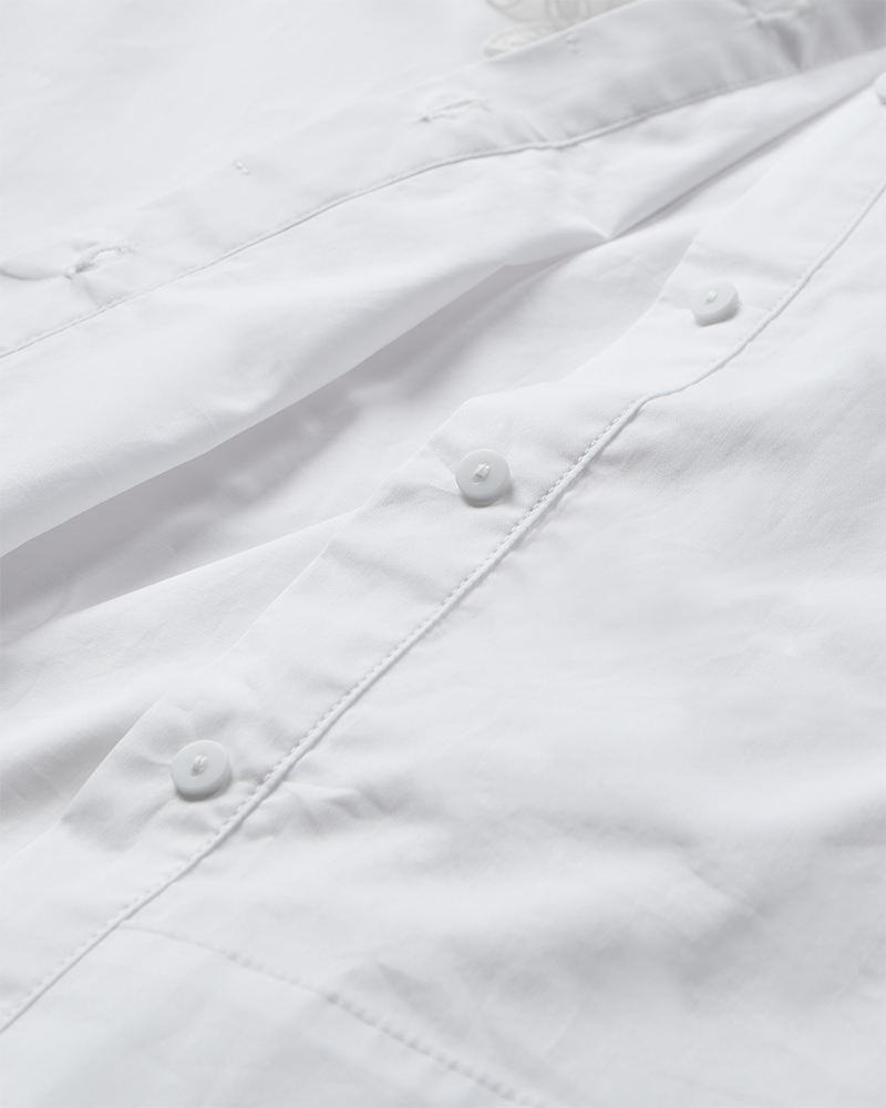 CMSHIRLEY - SHIRT WITH FLORAL DETAILS IN WHITE