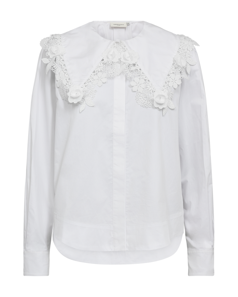 CMSHIRLEY - SHIRT WITH FLORAL DETAILS IN WHITE
