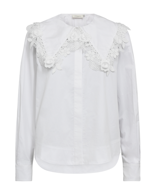 CMSHIRLEY - SHIRT WITH FLORAL DETAILS IN WHITE