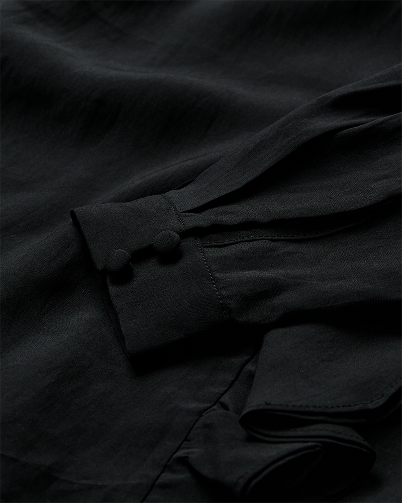 Cmmolly - blouse met ruches in zwart