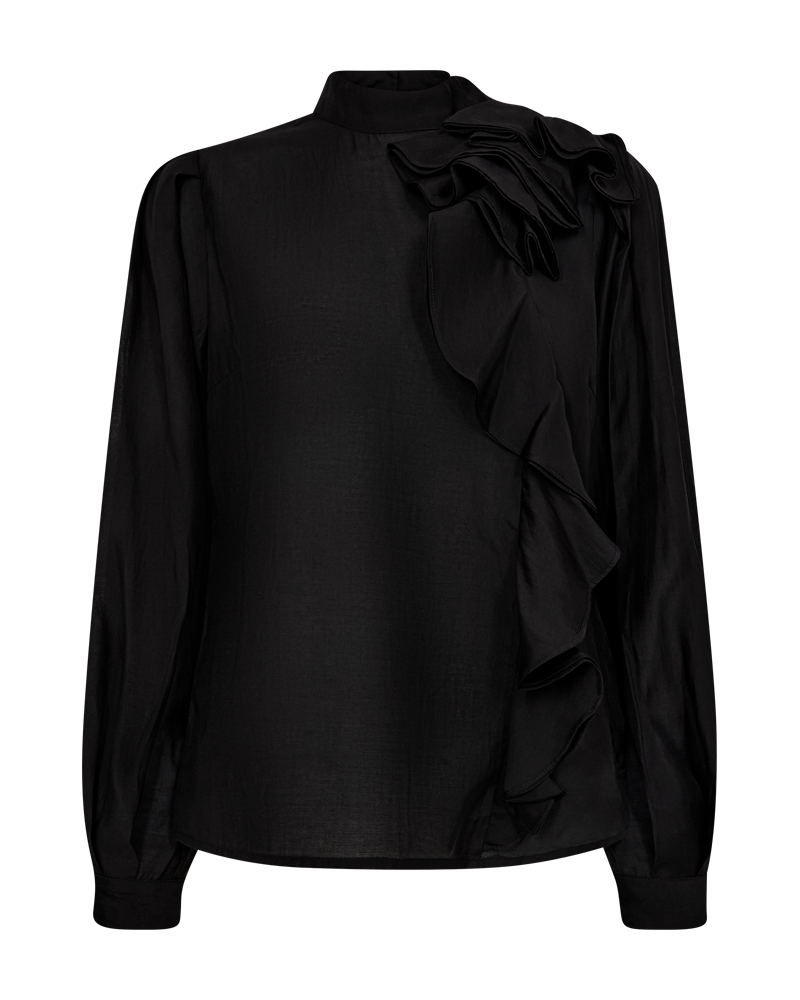 Cmmolly - blouse met ruches in zwart