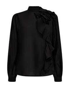 Cmmolly - blouse met ruches in zwart