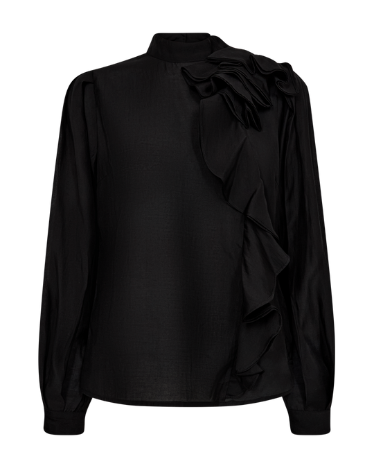 Cmmolly - blouse met ruches in zwart