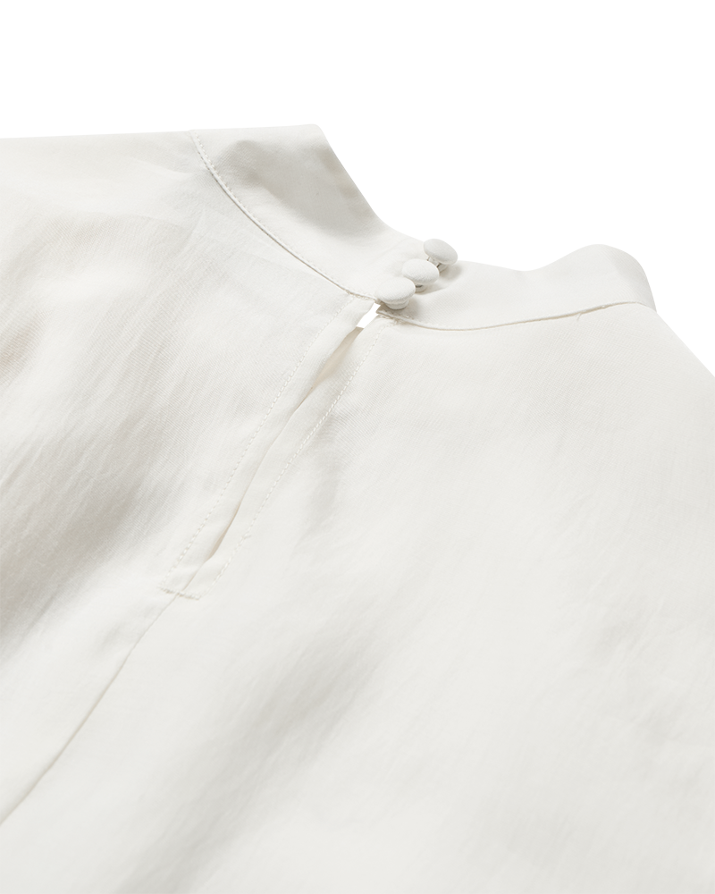 Cmmolly - Blouse met ruches in gebroken wit