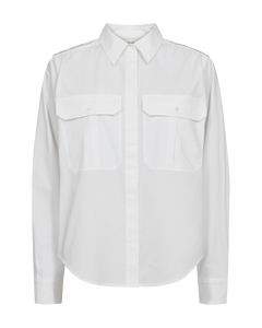 Cmcrips - shirt met dubbele borstzak in het wit
