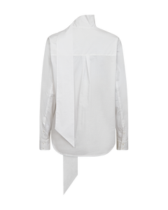 Cmpoplin - shirt met sjaaldetail in het wit