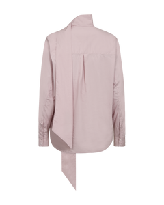 Cmpoplin - shirt met sjaaldetail in paars