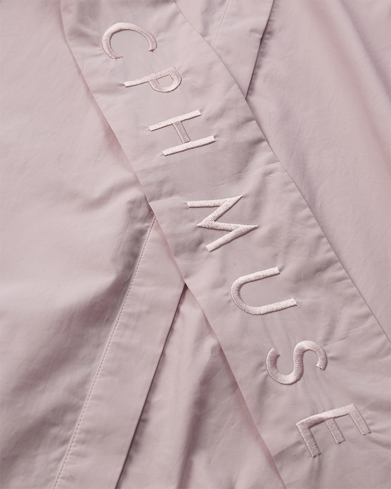 Cmpoplin - shirt met sjaaldetail in paars