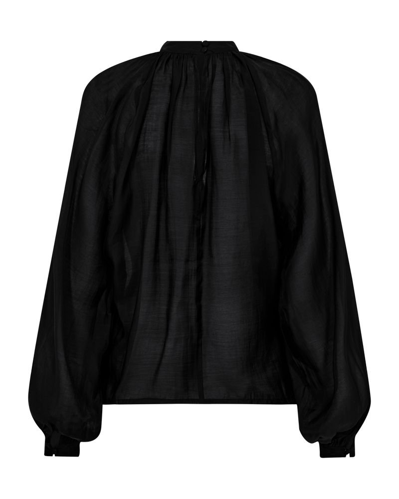 Cmtilly - blouse met boogdetail in zwart