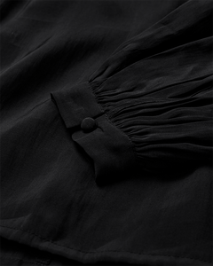 Cmtilly - blouse met boogdetail in zwart