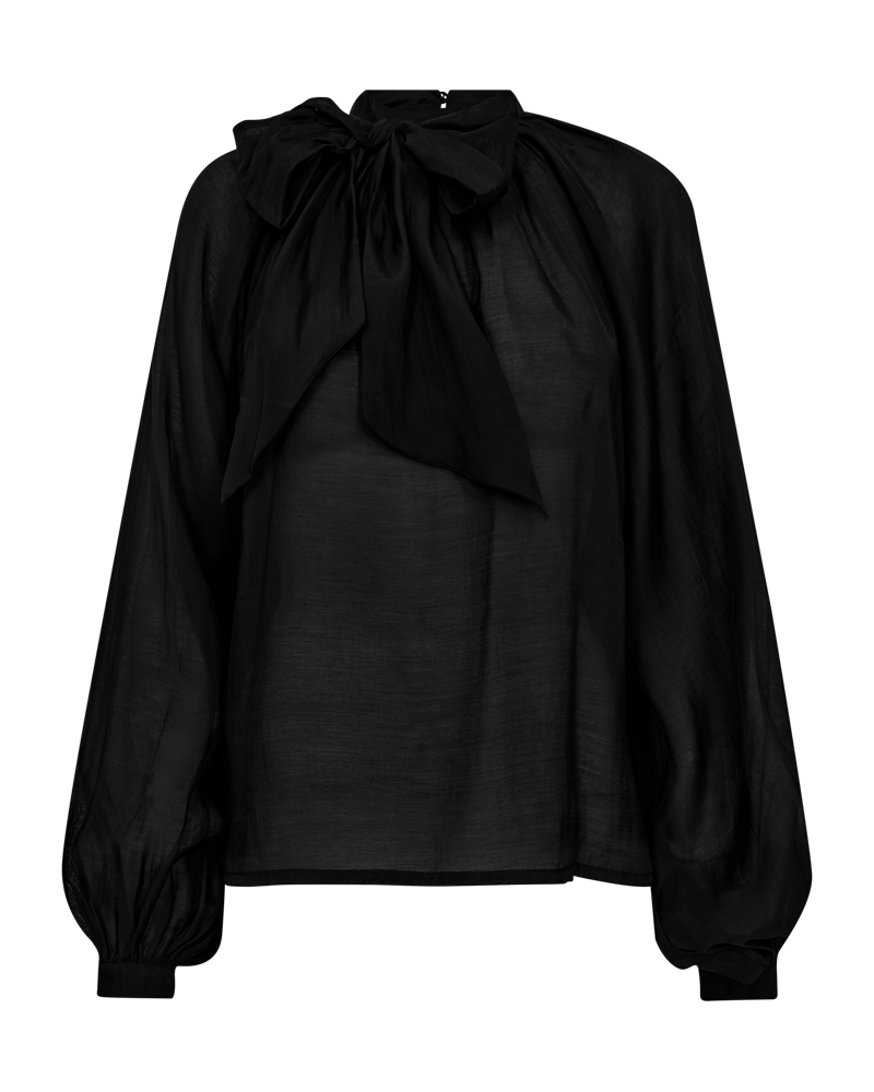 Cmtilly - blouse met boogdetail in zwart