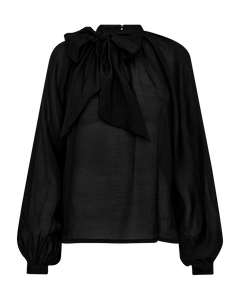 Cmtilly - blouse met boogdetail in zwart