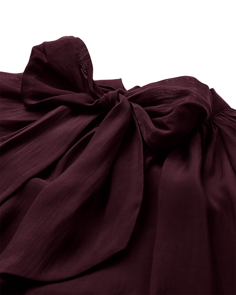 Cmtilly - blouse met boogdetail in rood
