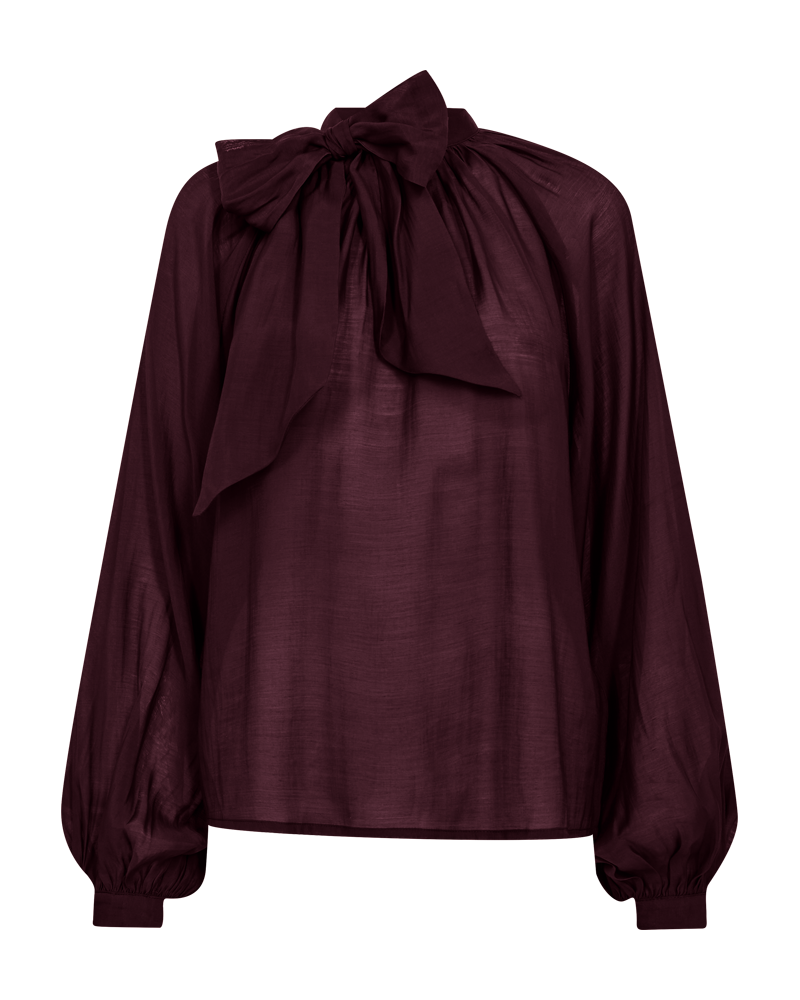 Cmtilly - blouse met boogdetail in rood