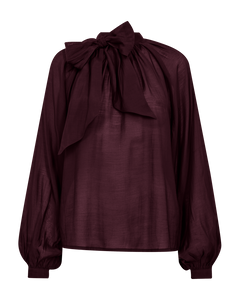 Cmtilly - blouse met boogdetail in rood