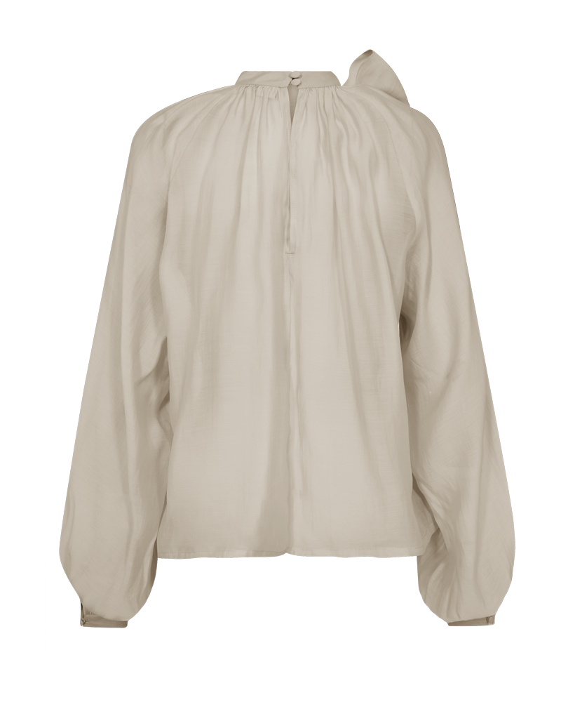 Cmtilly - blouse met boogdetail in beige