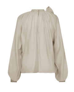 Cmtilly - blouse met boogdetail in beige