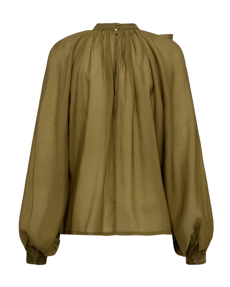Cmtilly - blouse met boogdetail in groen