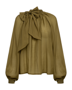 Cmtilly - blouse met boogdetail in groen
