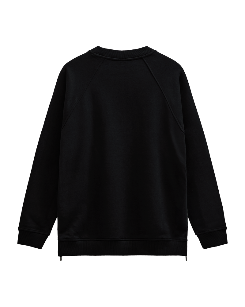 CMROCO - Sweatshirt met zip -details in zwart