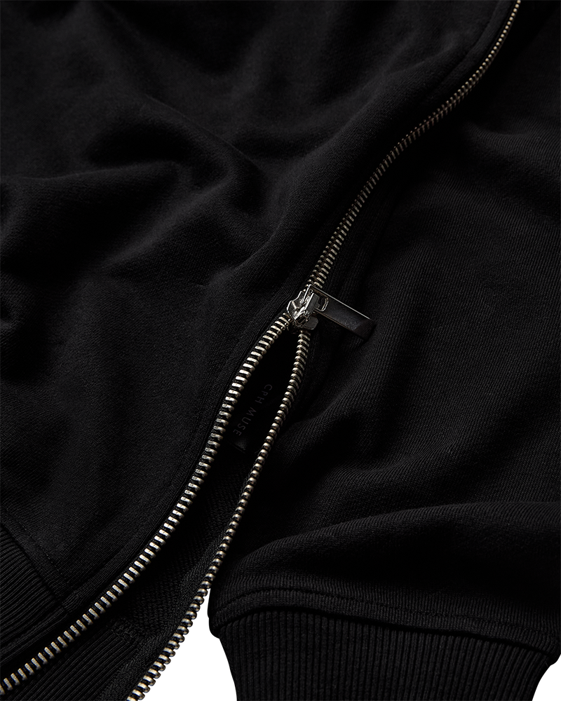 CMROCO - Sweatshirt met zip -details in zwart
