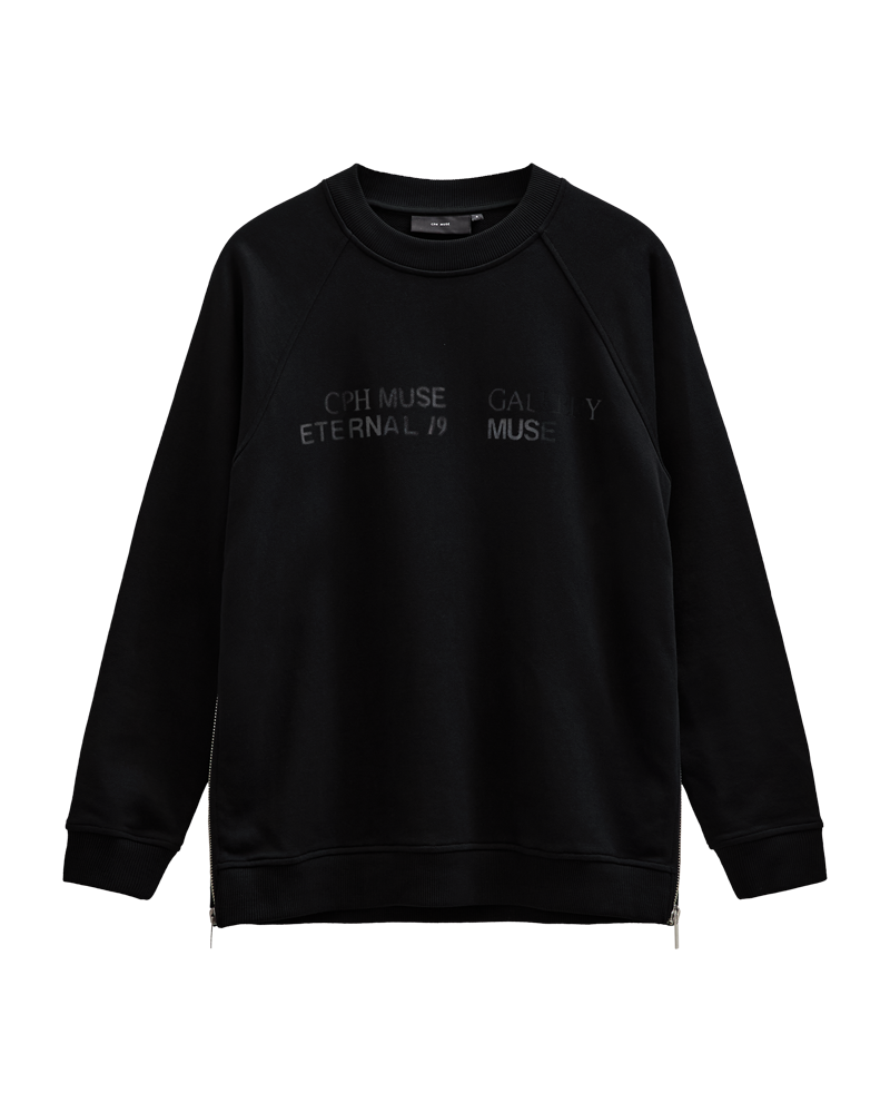 CMROCO - Sweatshirt met zip -details in zwart