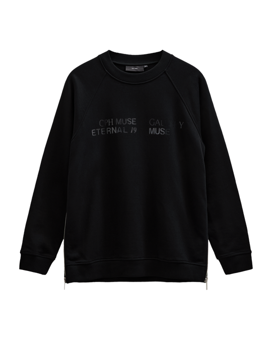 CMROCO - Sweatshirt met zip -details in zwart