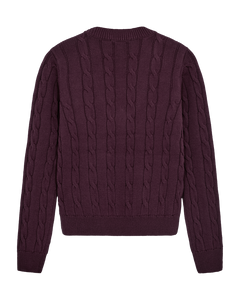 CMKOTOM - Kabelbrei -pullover in rood