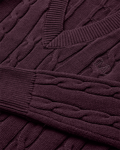 CMKOTOM - Kabelbrei -pullover in rood