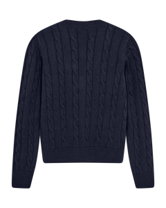 CMKOTOM - Kabel gebreide pullover in blauw