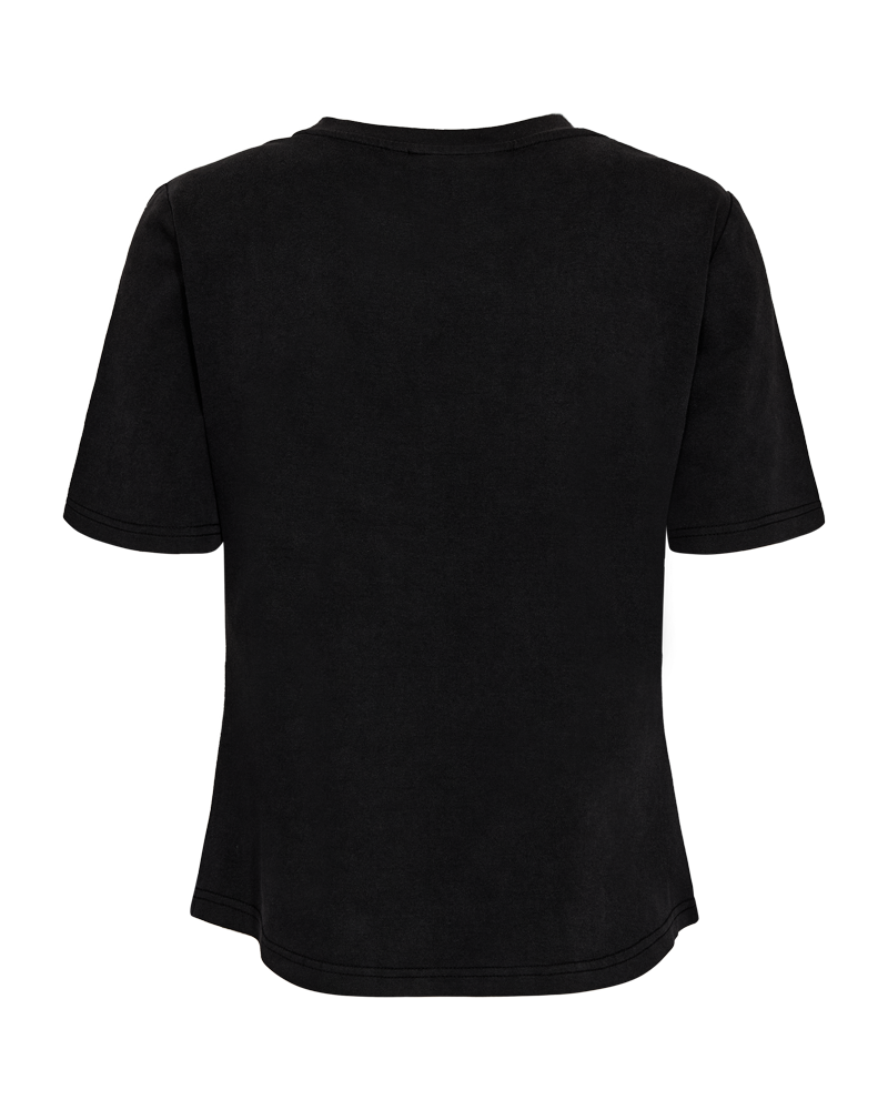 CMMUSE - T-SHIRT WITH PRINT IN BLACK AND RED