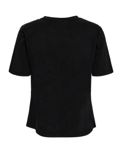 CMMUSE - T-SHIRT WITH PRINT IN BLACK AND RED