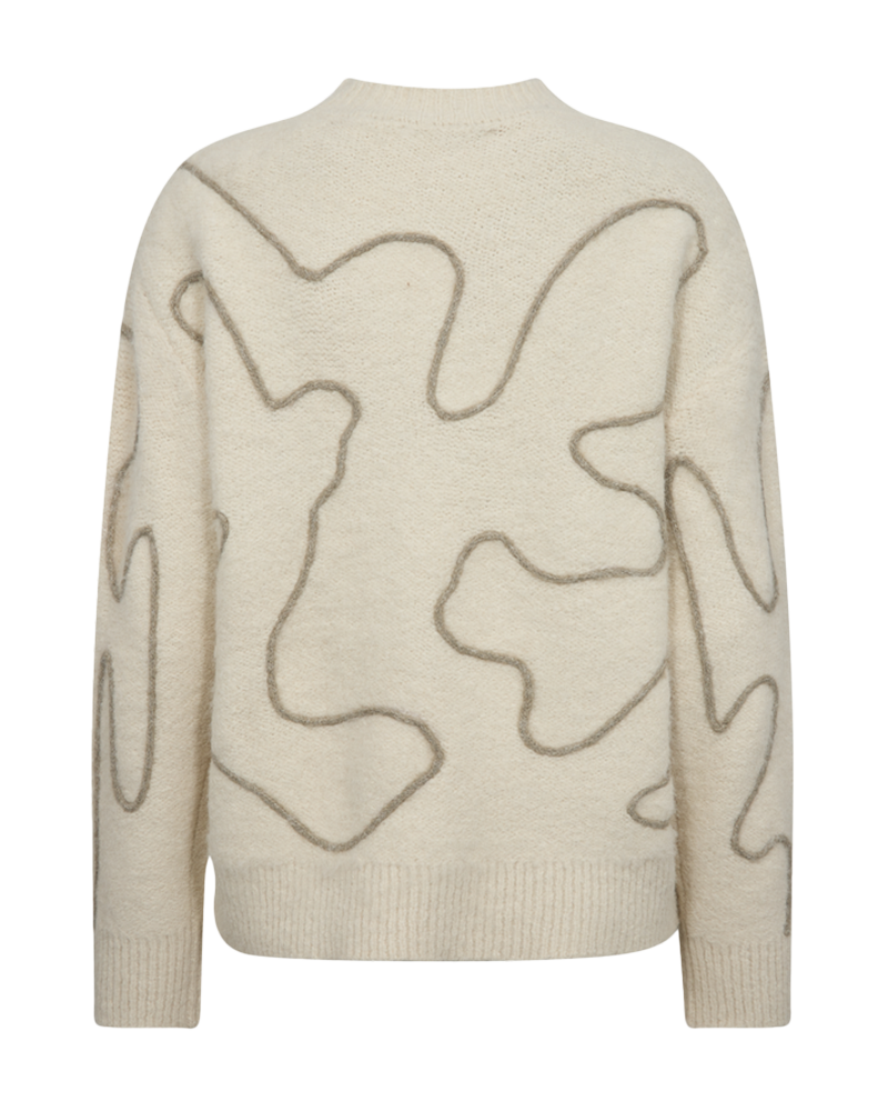 CMPELLA - KNITTED PULLOVER IN OFF-WHITE