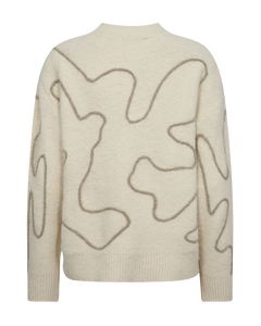 CMPELLA - KNITTED PULLOVER IN OFF-WHITE